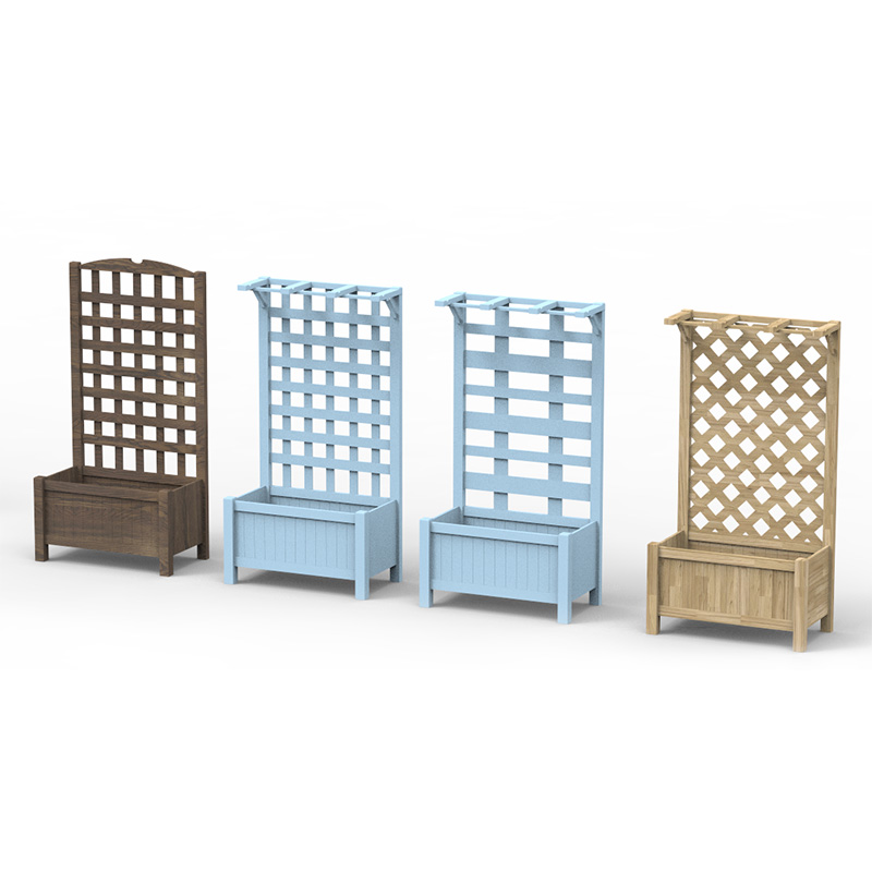 23,5 'x 11,5' x 49,25' verhoogd tuinbed met latwerkplankrug & sterk houten ontwerp en materialen