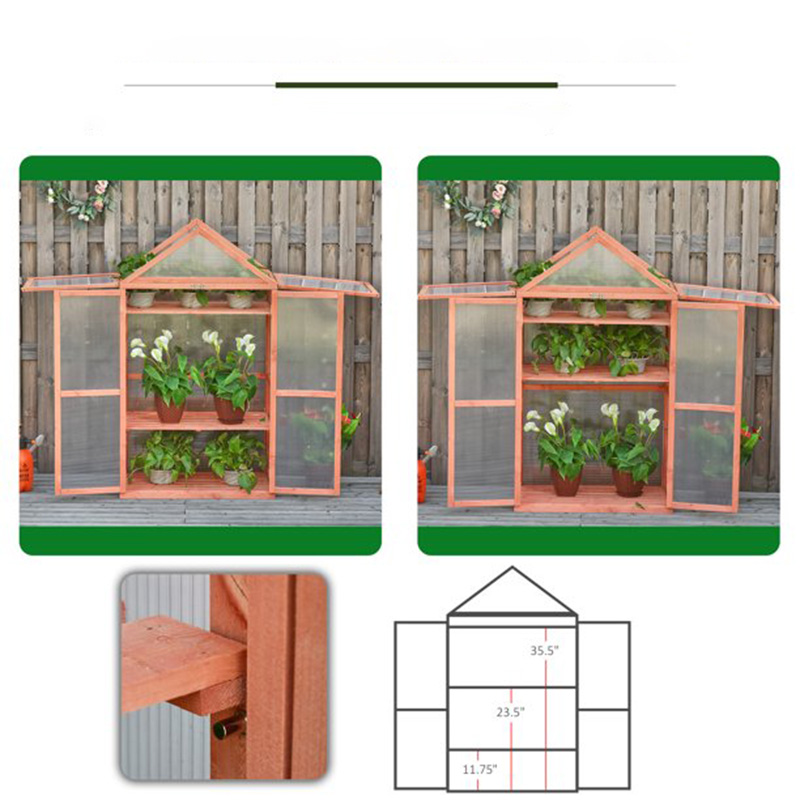 32 'x 19' x 54' houten koude frame kas voor planten pc-bord oranje