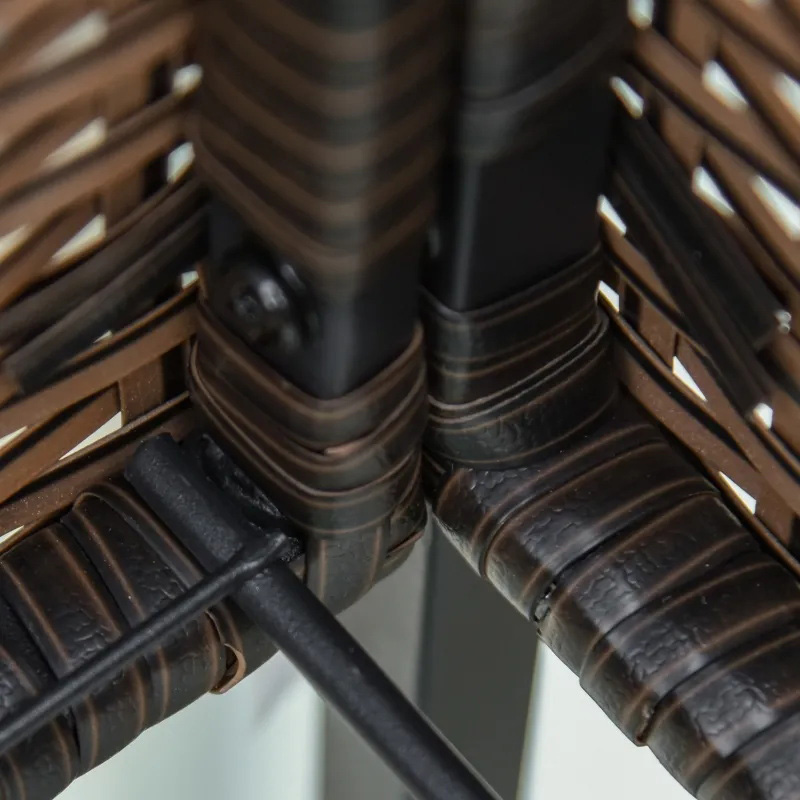 Plantenbak van rotan voor binnen/buiten met opbergrek voor gereedschap eronder en stevig verhoogd werkgebied 28' H