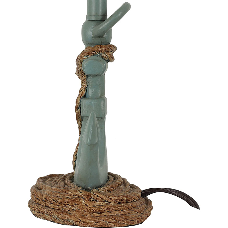 Tafellamp in kuststijl, antiek ijsblauw