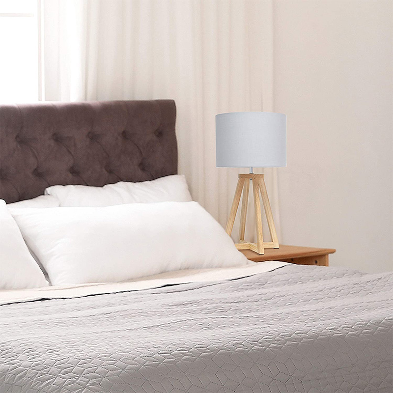 Antiek ijsblauw en natuurlijke touwafwerking -Ronde hardback natuurlijke linnen kap -Aan-uit draaischakelaar