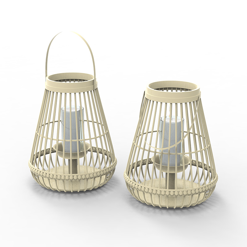 Metalen lantaarn met kaars op batterijen - traditioneel zwart, 17' lantaarn