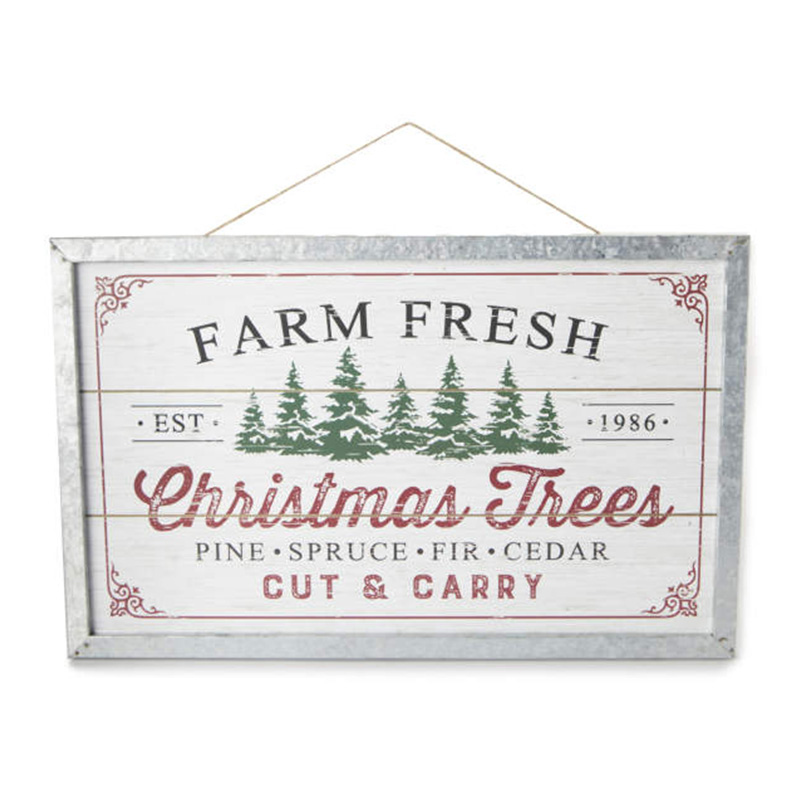 Hangende wanddecoratie 'Farm Fresh Christmas Trees'