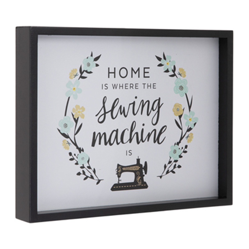 Home Naaimachine Houten Wanddecoratie