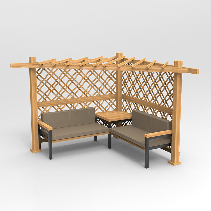 Buiten 10 'x 10' Pergola Gazebo, 100% Houten Pergola Geschikt voor Patio, Deck, Garden, Gazebo, Perfect voor BBQ's, Feesten, Picknicks, Zwart