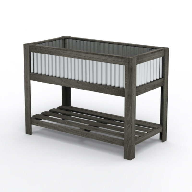 47 'x 23' x 35 'houten verhoogd tuinbed met ruime ruimte voor planten, opbergplank en veelzijdig gebruik