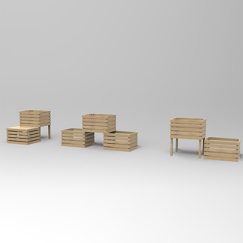 3 Tier verhoogde tuinbed vrijstaande plantenbak voor groenten, kruiden, bloemen