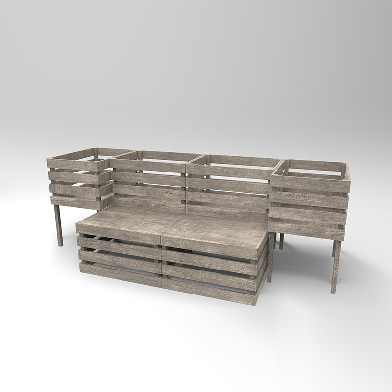 3 Tier verhoogde tuinbed vrijstaande plantenbak voor groenten, kruiden, bloemen