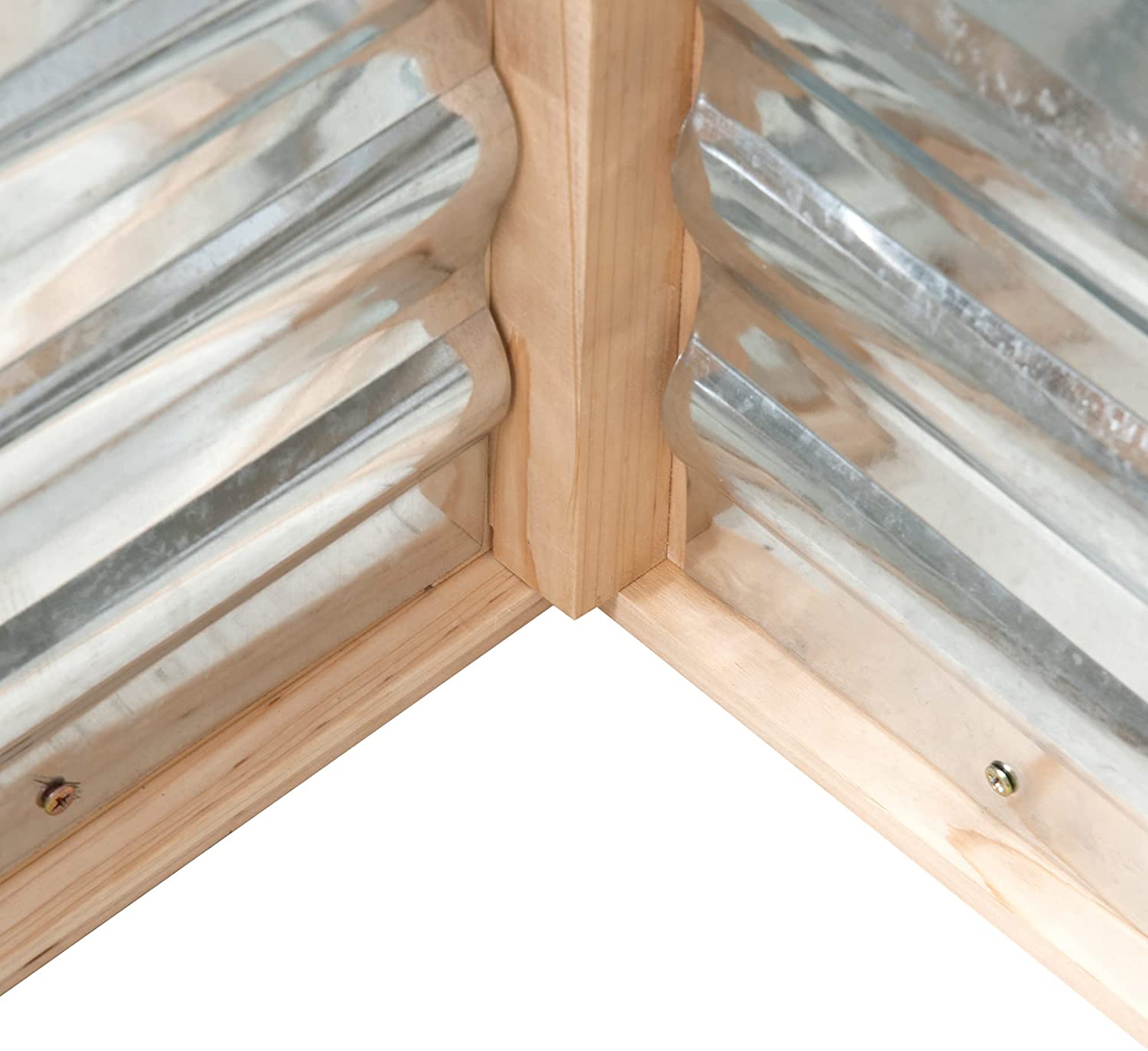 Verhoogde tuinset met bloembed met kas, houten koude frame plantenbak, naturel