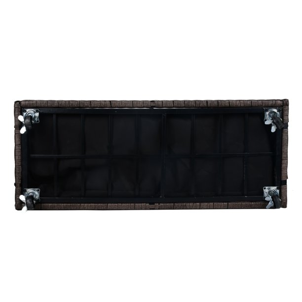 Plantenbak van rotan voor binnen/buiten met opbergrek voor gereedschap eronder en stevig verhoogd werkgebied 28' H