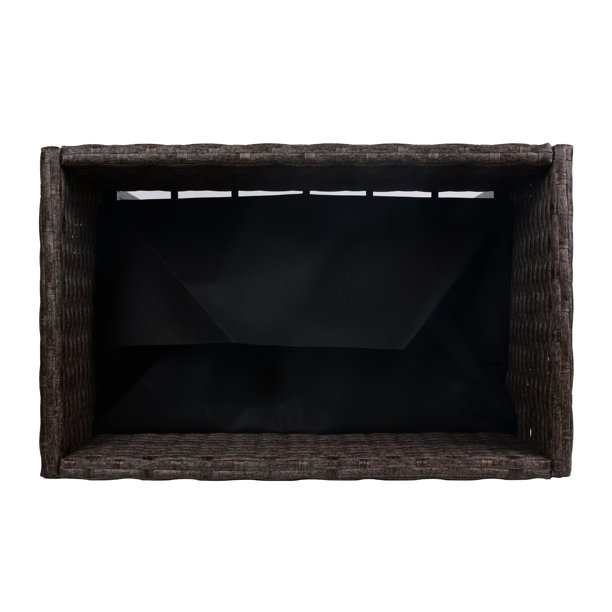 Plantenbak van rotan voor binnen/buiten met opbergrek voor gereedschap eronder en stevig verhoogd werkgebied 28' H