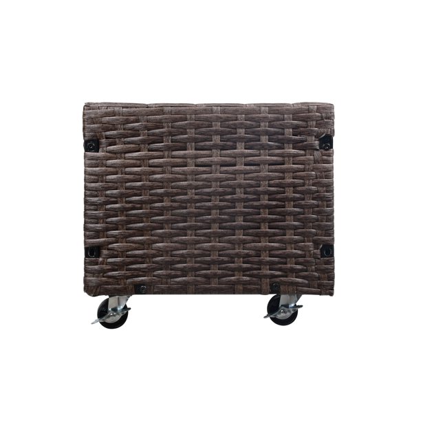 Plantenbak van rotan voor binnen/buiten met opbergrek voor gereedschap eronder en stevig verhoogd werkgebied 28' H