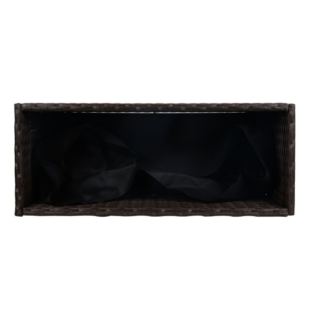 Plantenbak van rotan voor binnen/buiten met opbergrek voor gereedschap eronder en stevig verhoogd werkgebied 28' H