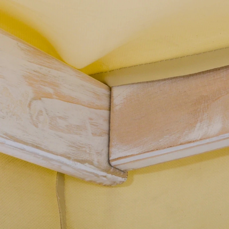 2-persoons buitenschommel Verandaschommel met houten standaard, sterk A-frame ontwerp en verstelbare waterafstotende luifel