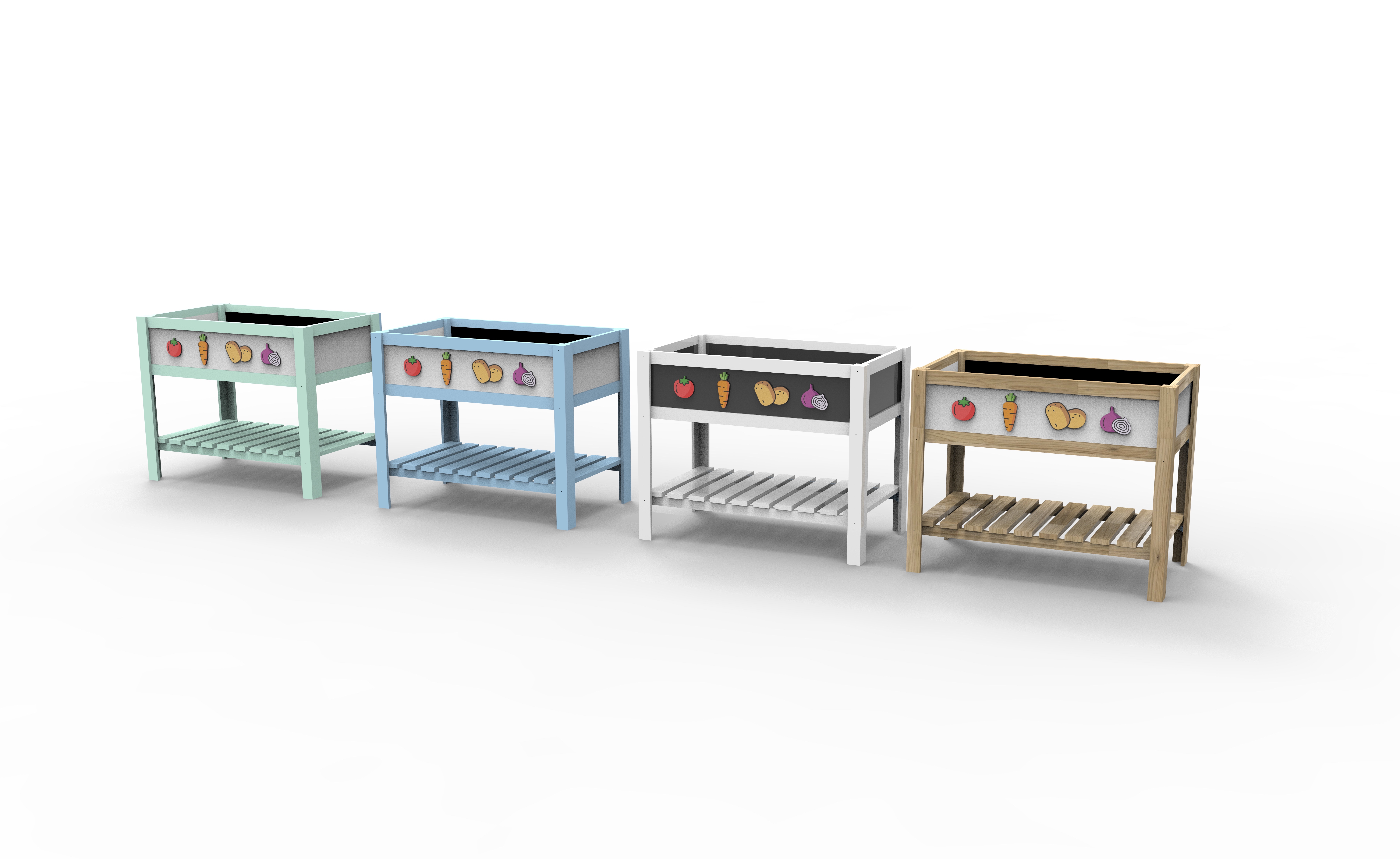 Kinderen verhoogde tuinbed plantenbak