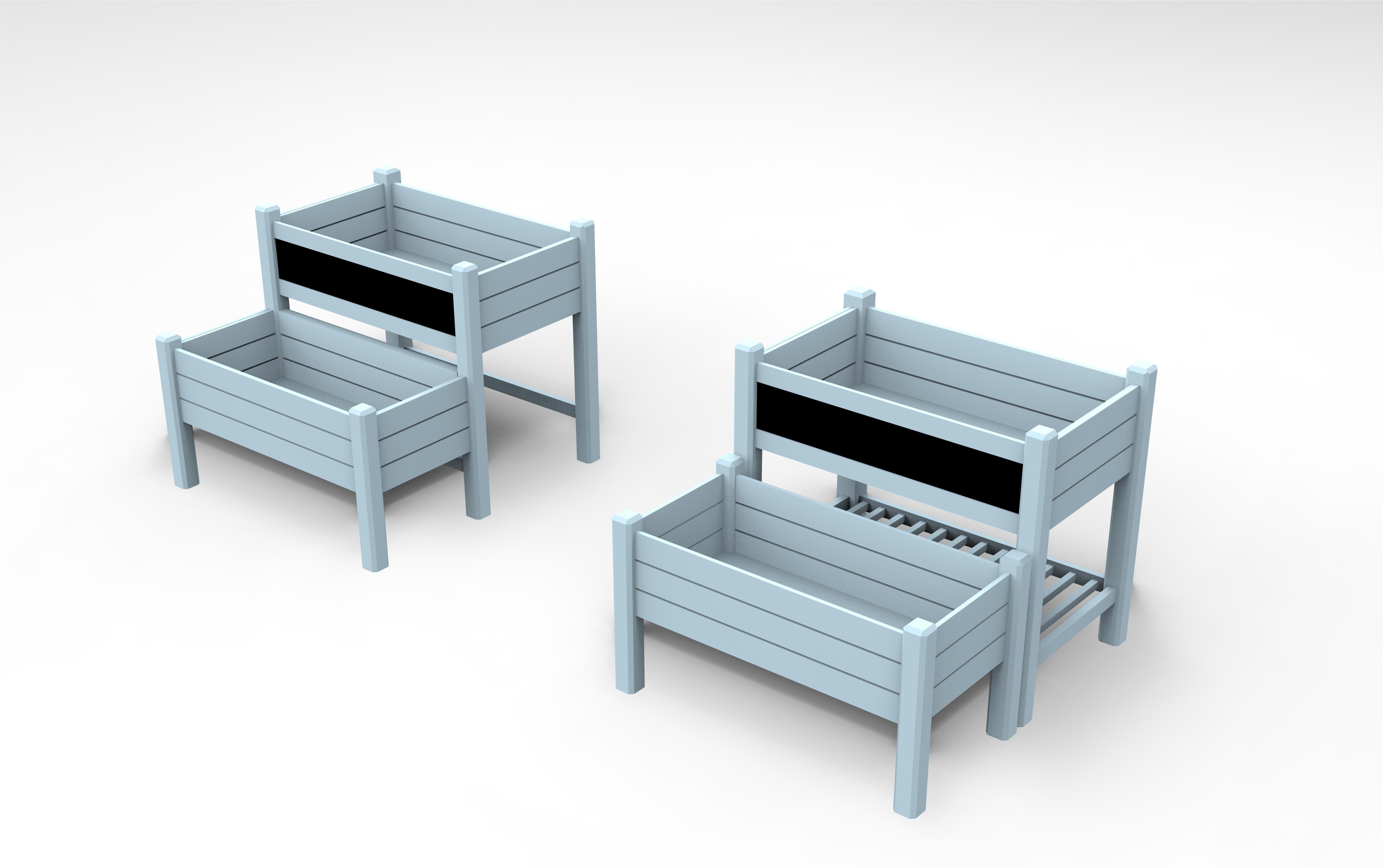 Kinderen verhoogde tuinbed plantenbak