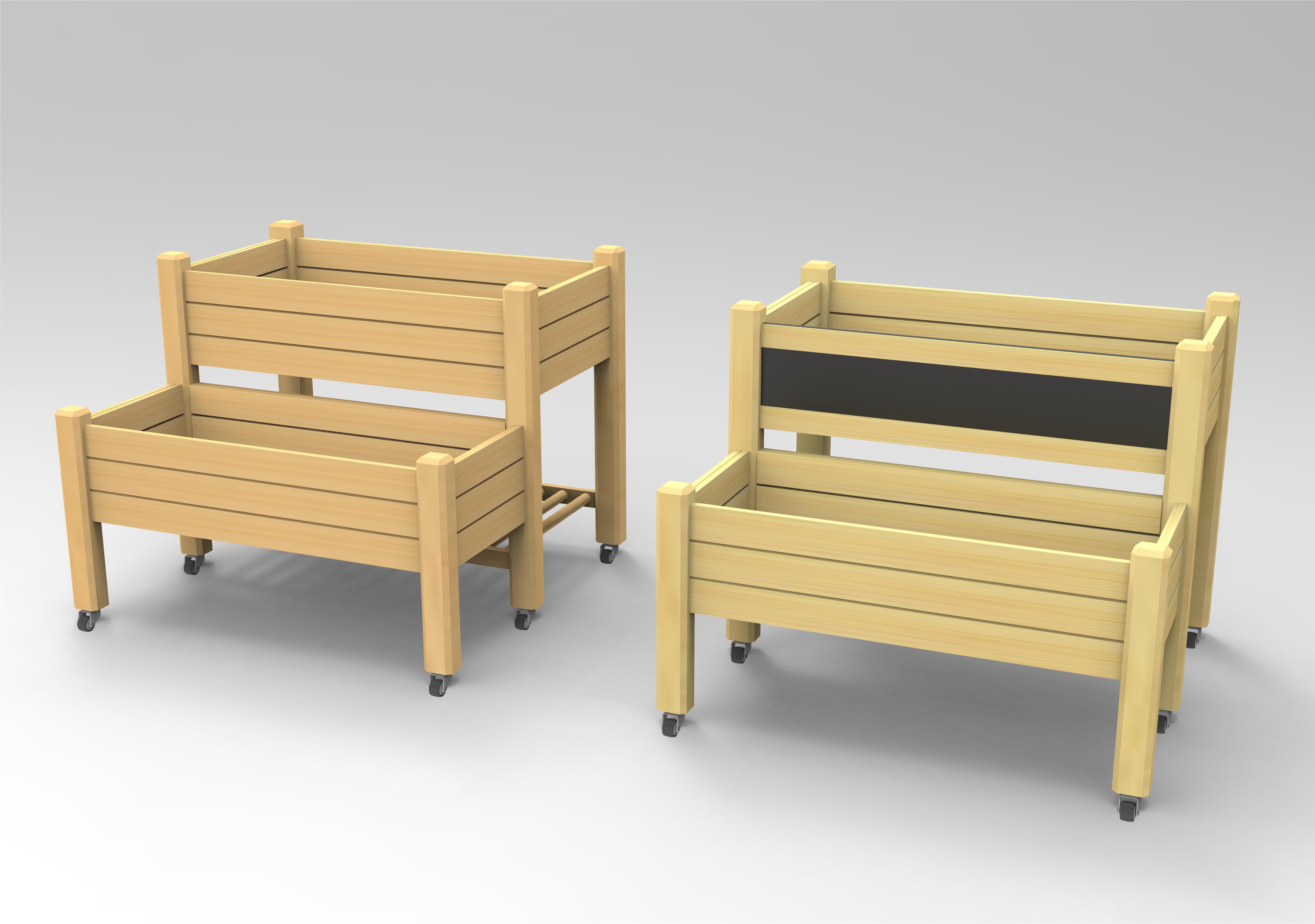 Kinderen verhoogde tuinbed plantenbak