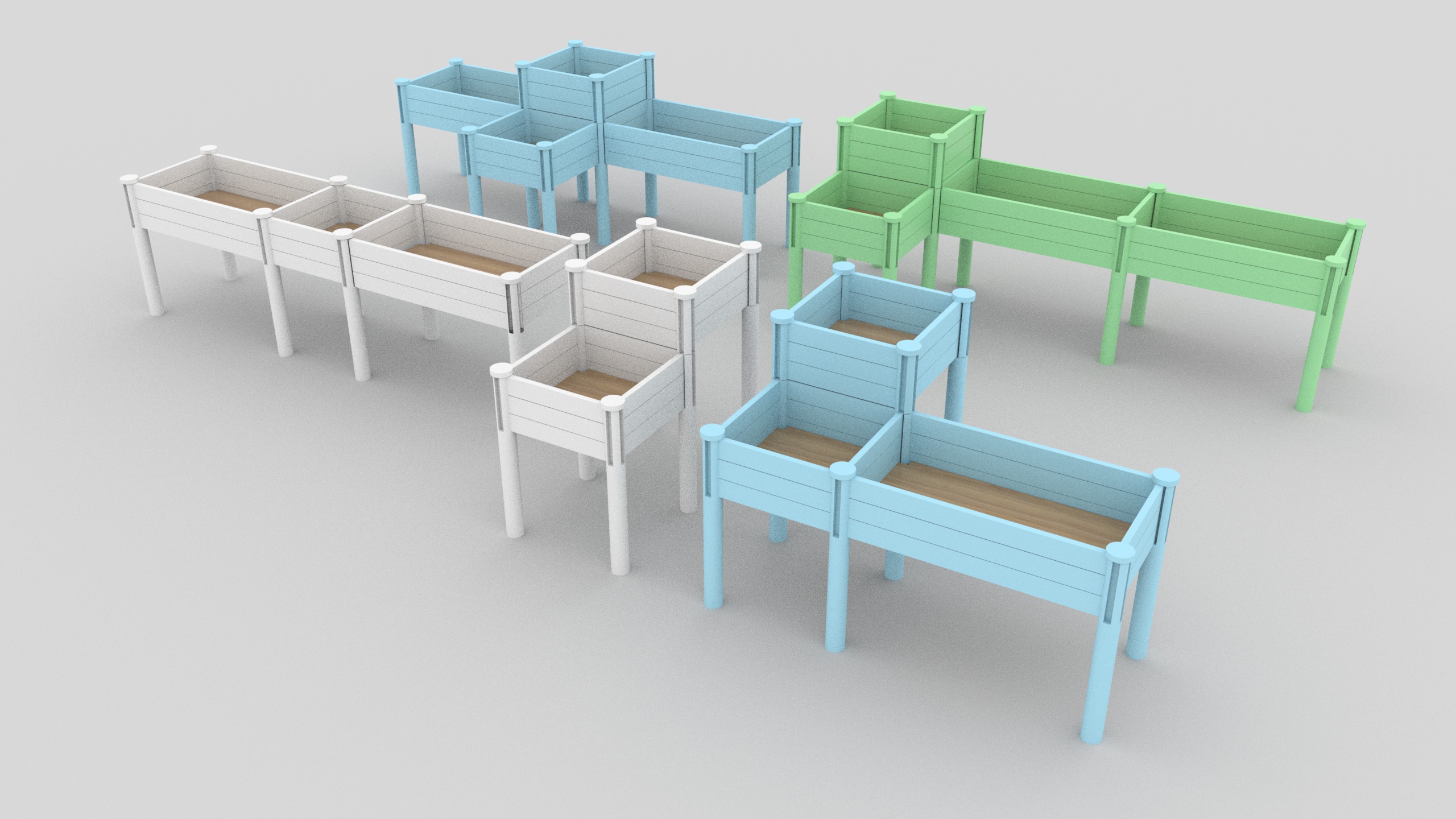 3-laags verhoogd tuinbed met opbergplank, verhoogde houten plantenbakkit