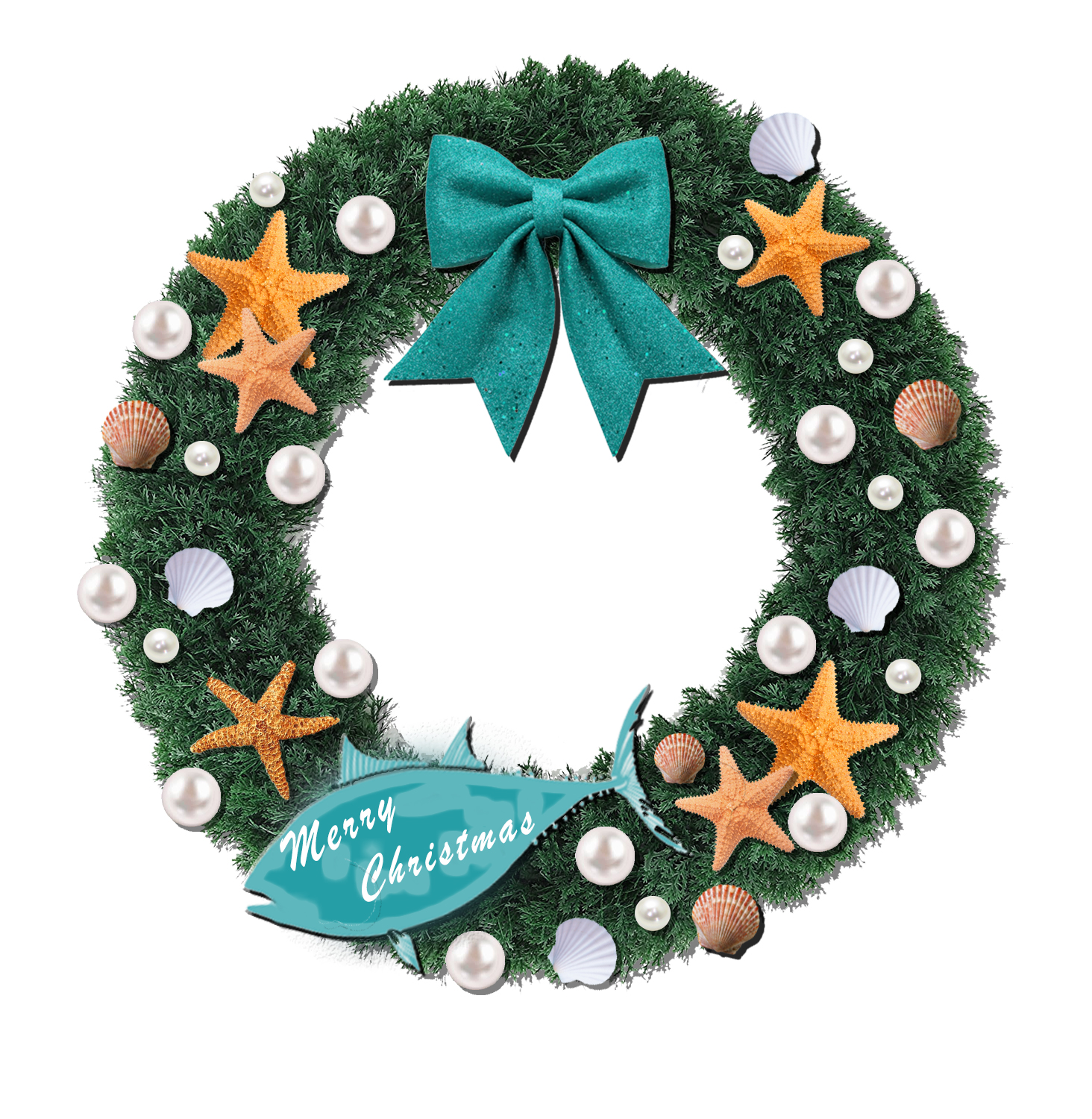 Lixincrafts decor voor heiligdom aan zee, decor in zeestijl, schelpkrans