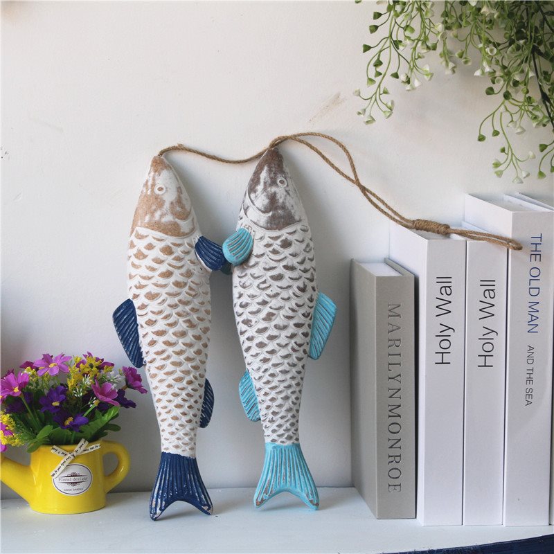 Lixincrafts kust heiligdom decor, zee stijl decor, Ship Wheel - vis decor